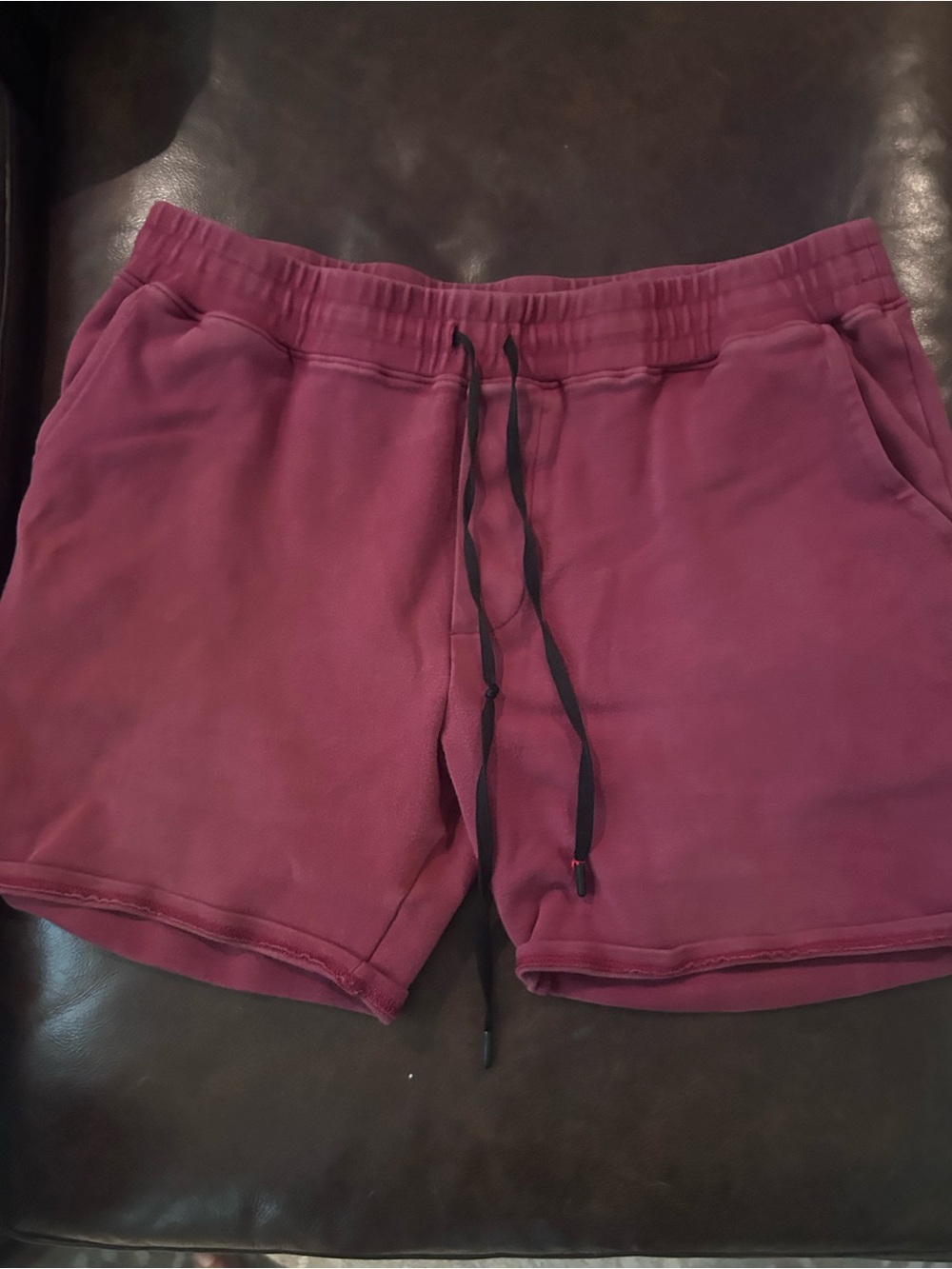 Born Primitive Men's Burgundy Athletic Drawstring Shorts
